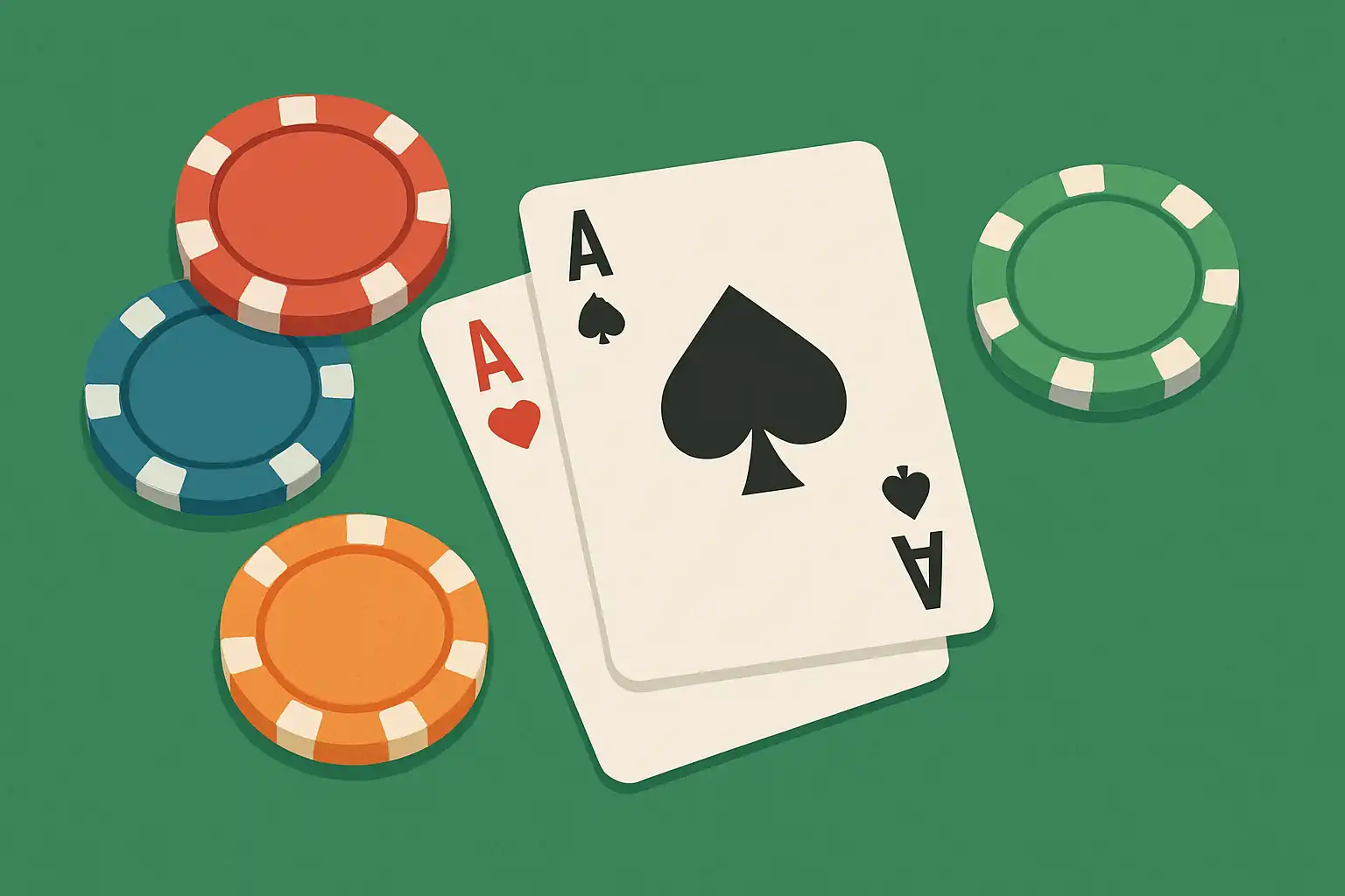 Kartenspiel und Chips auf einem digitalen Tischspiel bei Atefia
