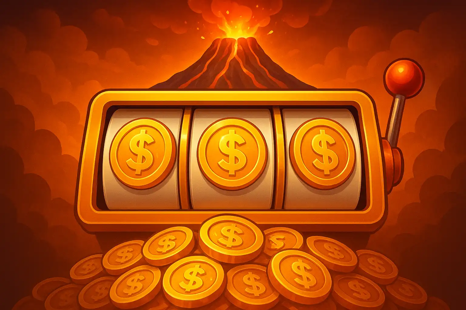 3 Coin Volcanoes Spielautomat bei Atefia