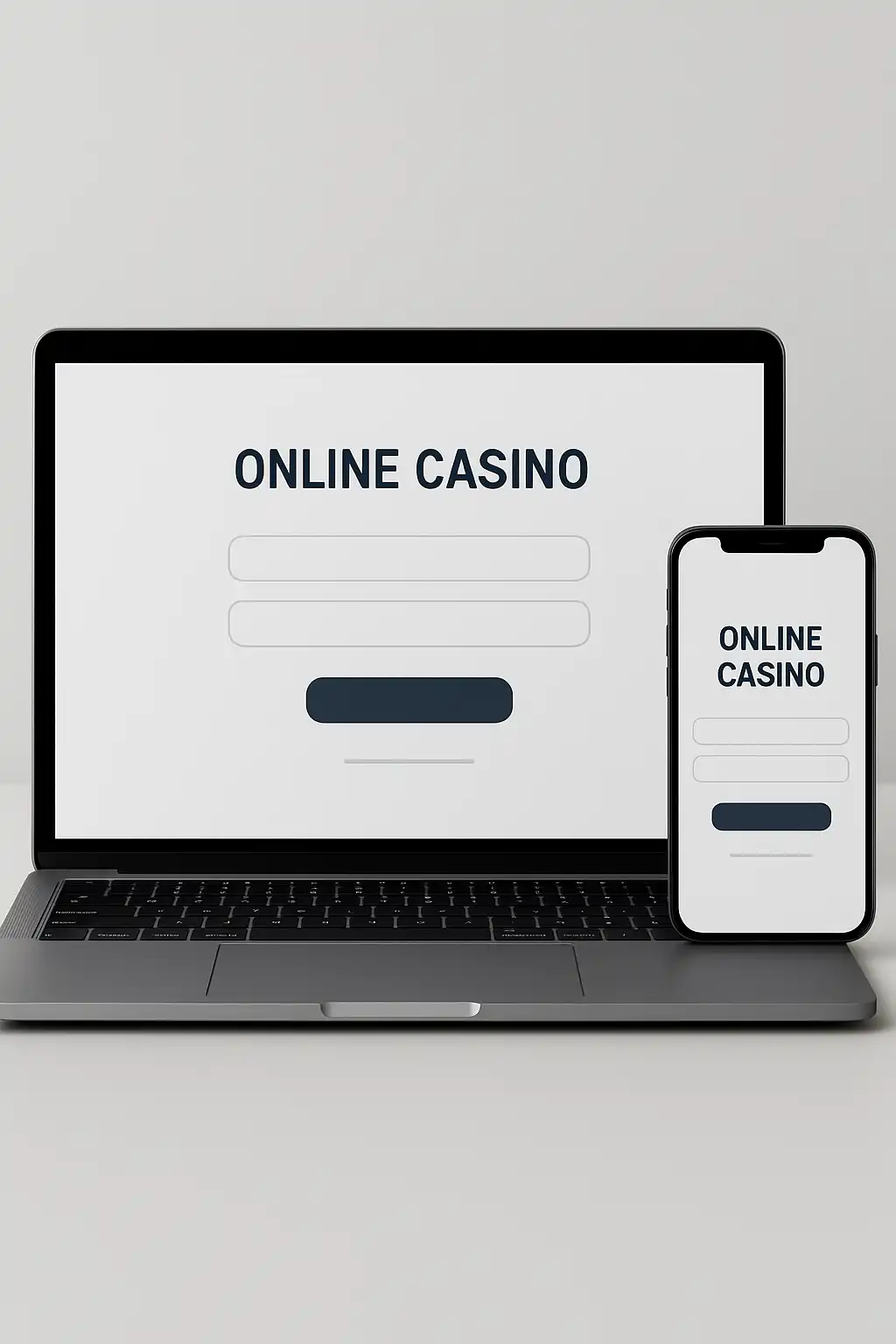 Login-Bildschirm der Atefia Kasino Plattform auf Laptop und Smartphone
